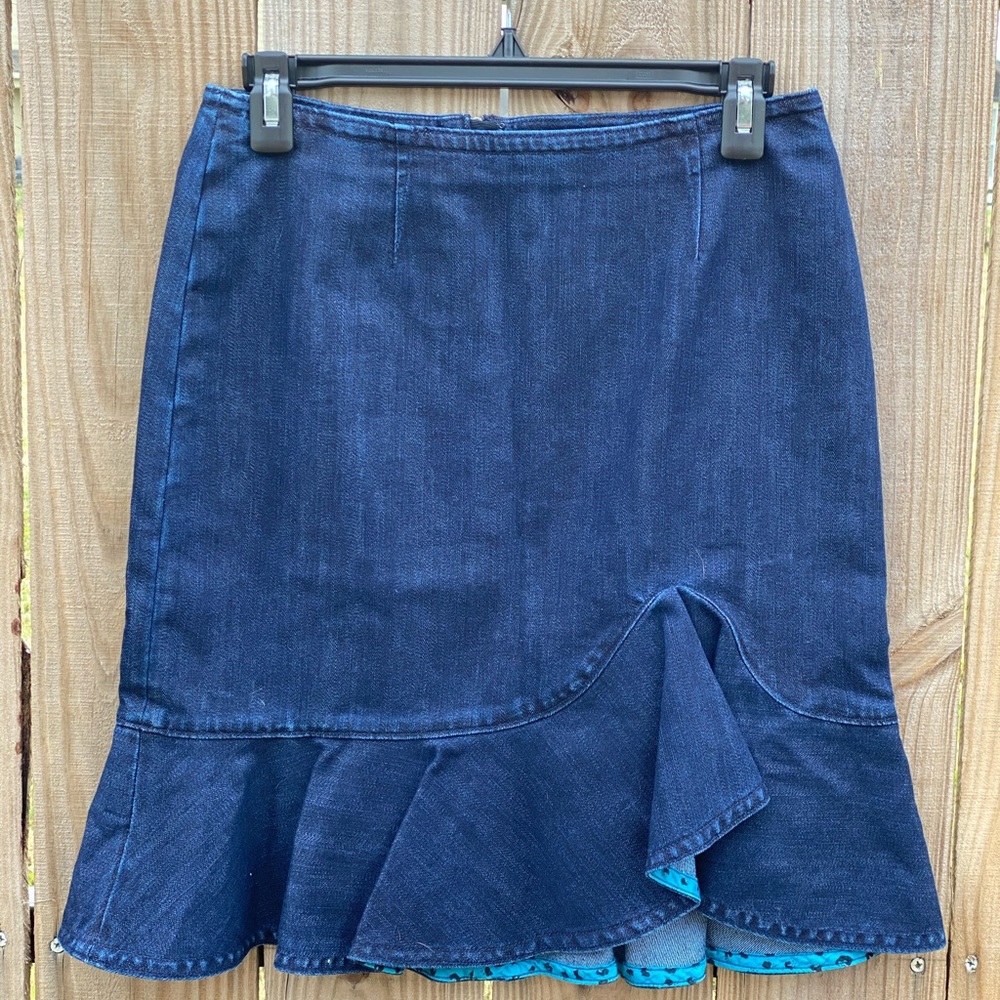 SOLD Anthropologie Leifsdottir Denim Skirt Size 4 NWT